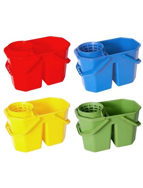 Dual Mop Bucket 14lt – Choice of colours Hygiene